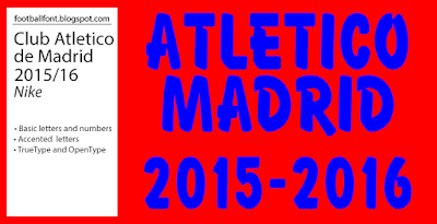 Atletico Madrid 2015-2016 Font preview